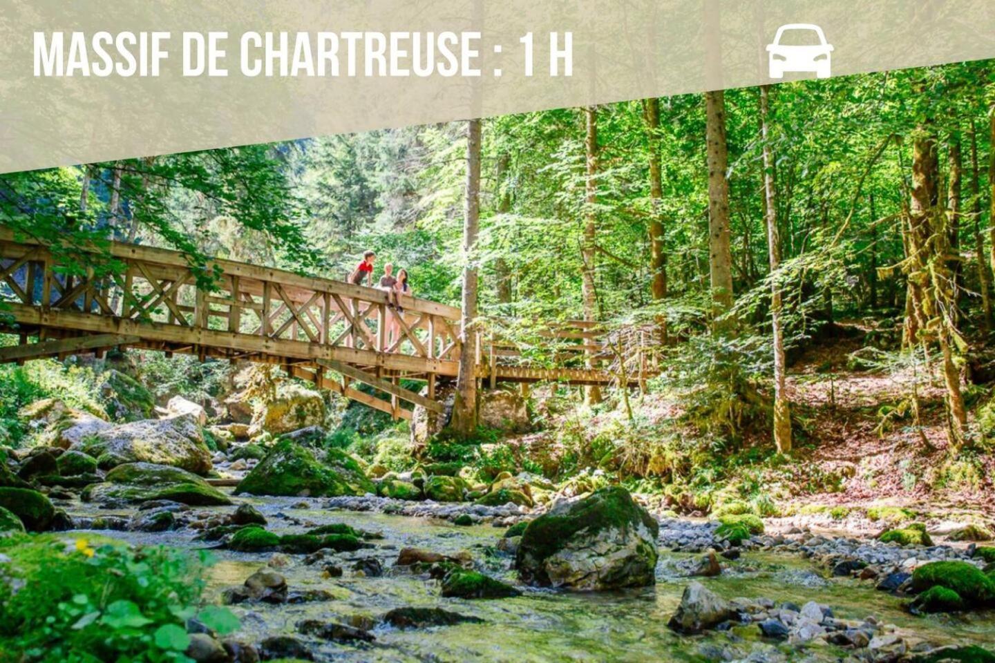 Les Cantinieres - Bourgoin Jallieu - Jardin Prive Ruy-Montceau Buitenkant foto